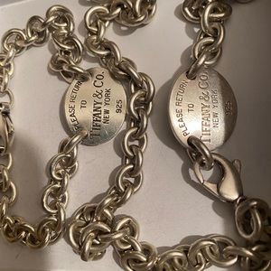Tiffany and Co. necklace and bracelet set.
